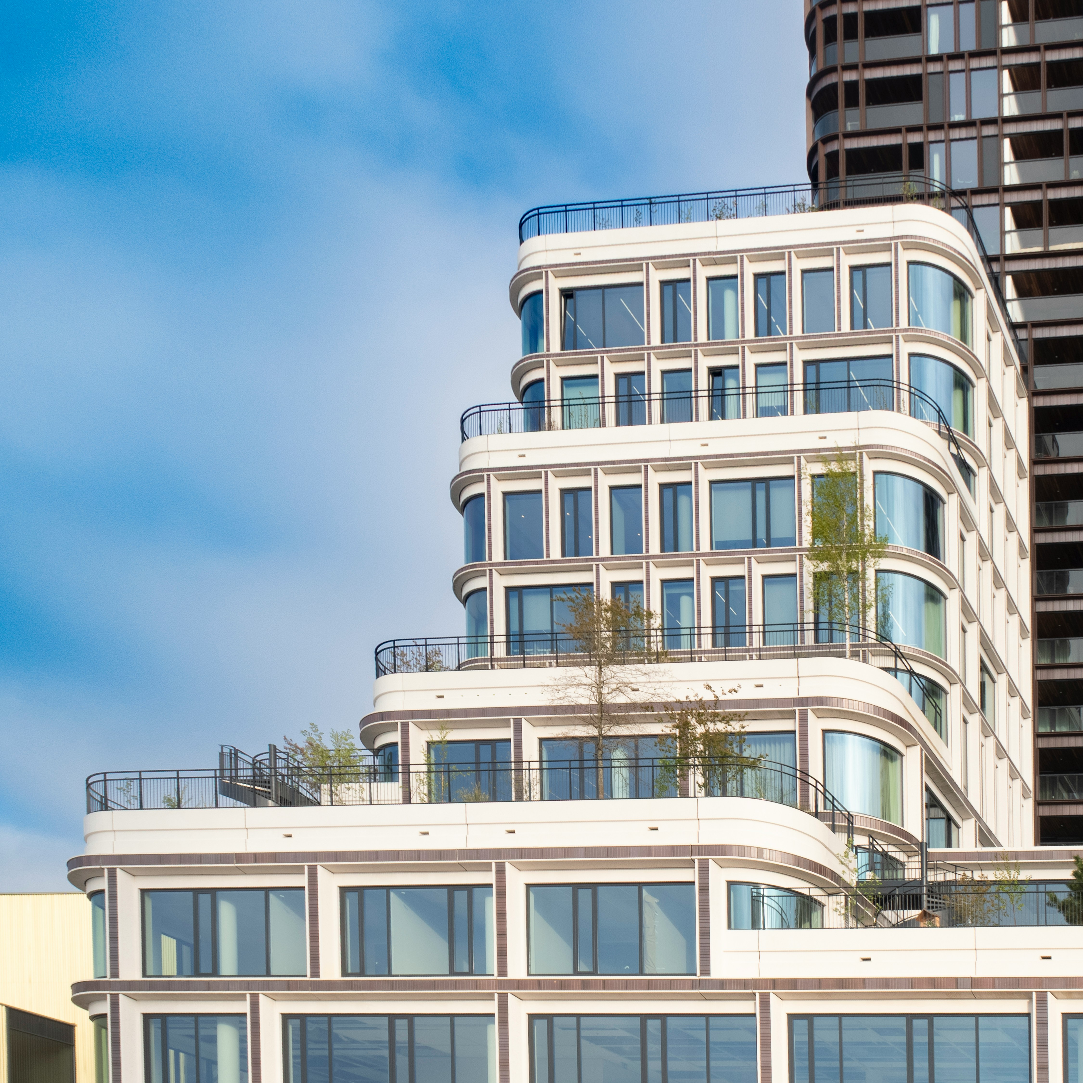 Modern apartment exterior